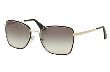 Image of Prada PR52SS Bifocal Prescription Sunglasses PR52SS-1AB0A7-58 - Lens Diameter 58 mm, Frame Color Black/pale Gold