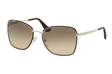 Image of Prada PR52SS Bifocal Prescription Sunglasses PR52SS-2AU3D0-58 - Lens Diameter 58 mm, Frame Color Dark Havana/silver