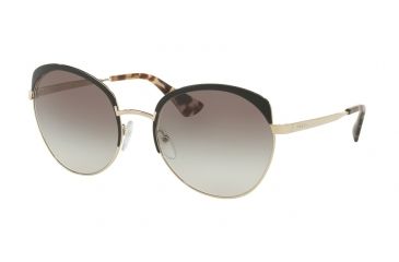 Image of Prada PR54SS Progressive Prescription Sunglasses PR54SS-QE30A7-59 - Lens Diameter 59 mm, Frame Color Black/pale Gold