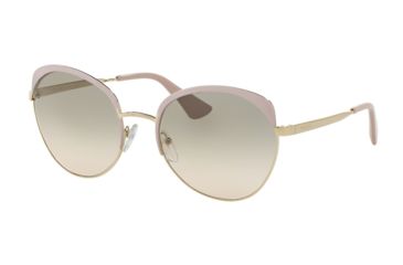 Image of Prada PR54SS Progressive Prescription Sunglasses PR54SS-UF53H2-59 - Lens Diameter 59 mm, Frame Color Pink/Pale Gold