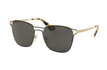 Image of Prada PR54TS Progressive Prescription Sunglasses PR54TS-1AB5S0-55 - Lens Diameter 55 mm, Frame Color Black/pale Gold