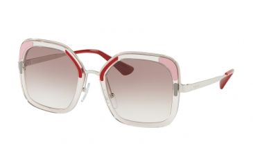Image of Prada PR57US Progressive Prescription Sunglasses, 54mm, Transparent Brown, PR57US-LOH1L0-54-PRO