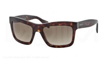 Image of PRADA LOGO PR25QS Single Vision Prescription Sunglasses PR25QS-2AU3D0-56 - Lens Diameter 56 mm, Frame Color Havana