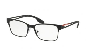 Image of Prada PS55IV Eyeglass Frames DG01O1-55 - Black Rubber Frame