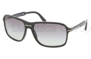 Image of Prada PR02NS Sunglasses with No-Line Progressive Rx Prescription Lenses PR02NS-1AB3M1-6116 - Frame Color: Black, Lens Diameter: 61 mm