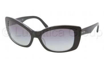 Image of Prada PR03NS Sunglasses with No-Line Progressive Rx Prescription Lenses PR03NS-2AF3M1-5718 - Lens Diameter 57 mm, Frame Color Crystal Black