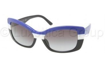 Image of Prada PR03NS Sunglasses with No-Line Progressive Rx Prescription Lenses PR03NS-DAQ3M1-5718 - Lens Diameter: 57 mm, Frame Color: Blue / Ivory / Black