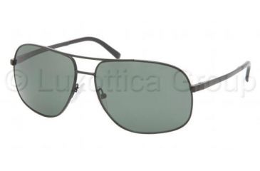 Image of Prada Sunglasses PR53MS 1BO3O1-6114 - Matte Black Frame, Crystal Green Lenses, 61mm Lens Diameter