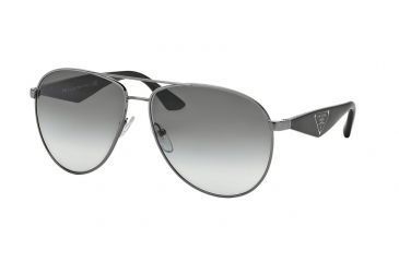 Image of Prada TRIANGLE PR53QS Single Vision Prescription Sunglasses PR53QS-5AV0A7-60 - Lens Diameter 60 mm, Frame Color Gunmetal