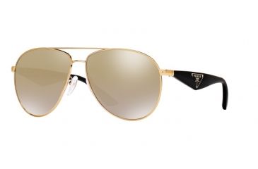 Image of Prada TRIANGLE PR53QS Single Vision Prescription Sunglasses PR53QS-ZVN2G2-60 - Lens Diameter 60 mm, Frame Color Pale Gold