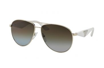 Image of Prada TRIANGLE PR53QS Single Vision Prescription Sunglasses PR53QS-ZVN6E1-60 - Lens Diameter 60 mm, Frame Color Oro Pallido