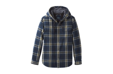 Image of prAna Bolster Long Sleeve Hooded Flannel - Men's, Equinox Blue, Large, M23181371-EQBL-L