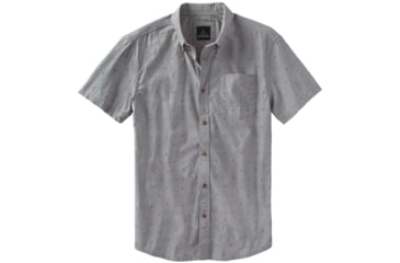 Image of prAna Broderick Solid Short Sleeve Shirt - Men's, Gravel, Large, M11170310-GRA-L