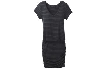 Image of prAna Foundation Dress - Womens, Charcoal Heather Stripe, Medium, W31180370-CCHS-M