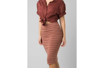 Image of prAna Foundation Skirt - Womens, Vino Heather Stripe, Medium, W31202122-VIHS-M