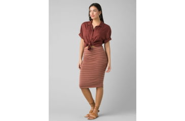 Image of prAna Foundation Skirt - Womens, Vino Heather Stripe, Medium, W31202122-VIHS-M