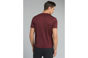 Image of prAna Hardesty Short Sleeve T-Shirt - Mens, Black Cherry Stripe, Medium, M11170402-BCST-M