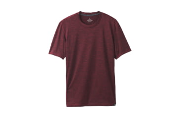 Image of prAna Hardesty Short Sleeve T-Shirt - Mens, Black Cherry Stripe, Medium, M11170402-BCST-M