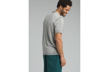 Image of prAna Hardesty Short Sleeve T-Shirt - Mens, Titanium Grey Stripe, Medium, M11170402-TIGS-M