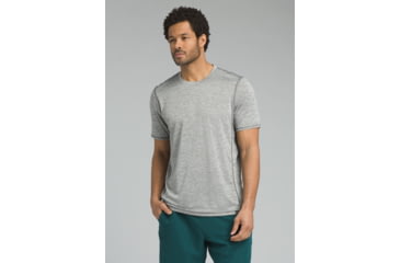 Image of prAna Hardesty Short Sleeve T-Shirt - Men's, Titanium Grey Stripe, Medium, M11170402-TIGS-M
