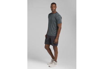 Image of prAna Hardesty T-Shirt - Mens, Grey Blue Stripe, Medium, M11170402-GBST-M