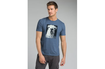 Image of prAna Llamaste Journeyman Tee - Mens, Denim Heather, X-Large, M11180480-DEHT-XL