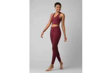 Image of prAna Momento Crop Top - Womens, Maroon/Nautical, Large, 1963231-601-L