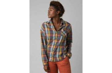 Image of prAna Percy Top - Womens, Nickel Plaid, Medium, W21180493-NIPD-M