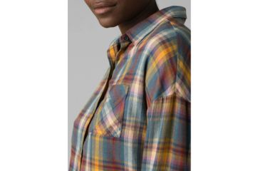 Image of prAna Percy Top - Womens, Nickel Plaid, Medium, W21180493-NIPD-M