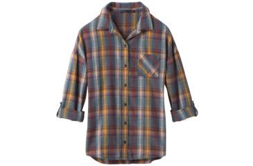 Image of prAna Percy Top - Womens, Nickel Plaid, Medium, W21180493-NIPD-M