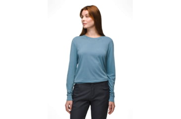Image of prAna Everyday Vintage-Washed LS Tee - Womens, High Tide, XL, 2057021-400-XL
