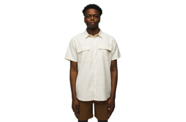 Image of prAna Lost Sol Short Sleeve Shirt Standard Fit - Mens, Chalk, XXL, 1972351-101-ST-XXL