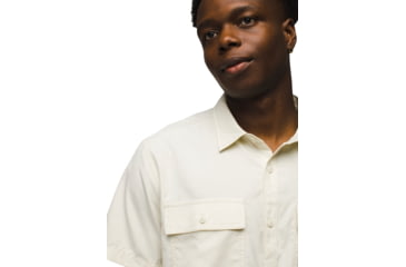 Image of prAna Lost Sol Short Sleeve Shirt Standard Fit - Mens, Chalk, XXL, 1972351-101-ST-XXL