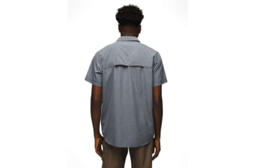 Image of prAna Lost Sol Short Sleeve Shirt Standard Fit - Mens, Nautical Heather, S, 1972351-400-ST-S