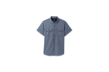 Image of prAna Lost Sol Short Sleeve Shirt Standard Fit - Mens, Nautical Heather, S, 1972351-400-ST-S