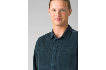 Image of prAna Ridgecrest Long Sleeve Top - Men's, Extra Large, Deep Stellar, 1967951-400-ST-XL