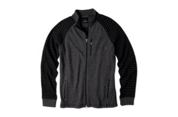 Image of prAna Rohan Full Zip Sweater - Men's-Black Heather-Small
