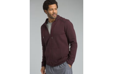Image of prAna Smith Full Zip Hoodie - Men's, Black Cherry, X-Large, M21180472-BKCY-XL