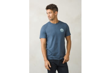 Image of Prana Transition Short Sleeve Mens, Denim Heather, Small, M11180470-DEHT-S