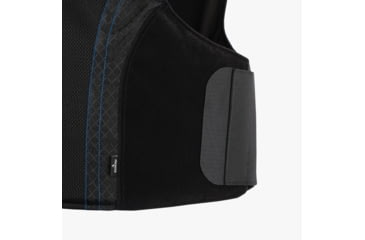 Image of Premier Body Armor Concealable Armor Vest w/ Level IIIA Panel, Black With Blue Stitching, Large, CAV-BLACK-LARGE