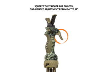 Image of Primos Hunting Trigger Stick Gen 3 Jim Shockey Tall Tripod, 24-62in, Truth Camo, Clam, 65815