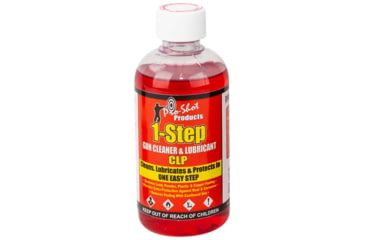 Image of Pro-Shot 2 Step Gun Cleaner and Lubricant - 1 Step Solvent/Lube, Red, 8 oz. 1STEP-8