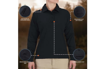 Image of Propper EdgeTec Long Sleeve Polo - Womens, LAPD Navy, 3XL, F58255M4503XL