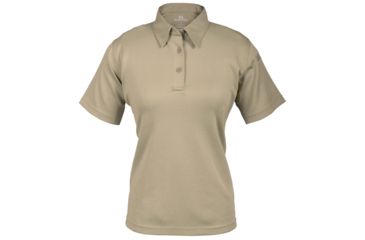 Image of I.C.E. Performance Short Sleeve Polo, Womens, Silver Tan, Extra Small