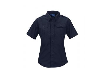 Image of Propper Women's Short Sleeve Tactical Shirt, Size Large, LAPD Navy F530450450L