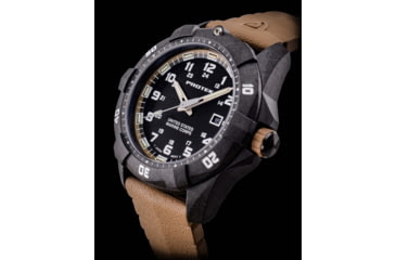 Image of ProTek Carbon USMC Dive Watch, Carbon Case/Black&amp;Desert Sand Dial/D Sand Strap, One Size, PT1016D