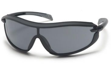 Image of Pyramex XS3 Safety Eyewear - Gray Anti-Fog Lens, Black Frame SB4620ST