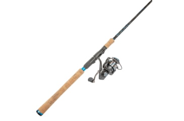 Image of Quantum Benchmark Spinning Reel and Rod Combo, 7ft, 1-PC, Medium-Light, Fast Rod, Graphite Composite Blank, SZ 3000 Reel, 5+1 Bearings, 6.2-1 Ratio, Silver/Blue, BK3000701ML815.P2