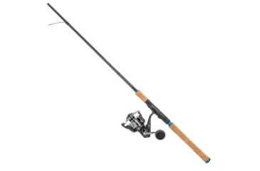 Image of Quantum Benchmark Spinning Reel and Rod Combo, 7ft, 1-PC, Medium, Fast Rod, Graphite Composite Blank, SZ 4000 Reel, 5+1 Bearings, 6.2-1 Ratio, Silver/Blue, BK4000701M1017.P2