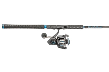Image of Quantum Benchmark Spinning Reel and Rod Combo, 7ft, 1-PC, Medium, Fast Rod, Graphite Composite Blank, SZ 5000 Reel, 5+1 Bearings, 5.6-1 Ratio, Silver/Blue, BK5000701M1220.P2